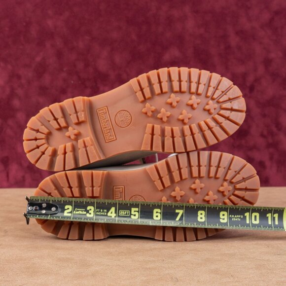 Timberland Women 6-inch Premium Waterproof Light Taupe Nubuck Boots size 7 - Picture 5 of 8